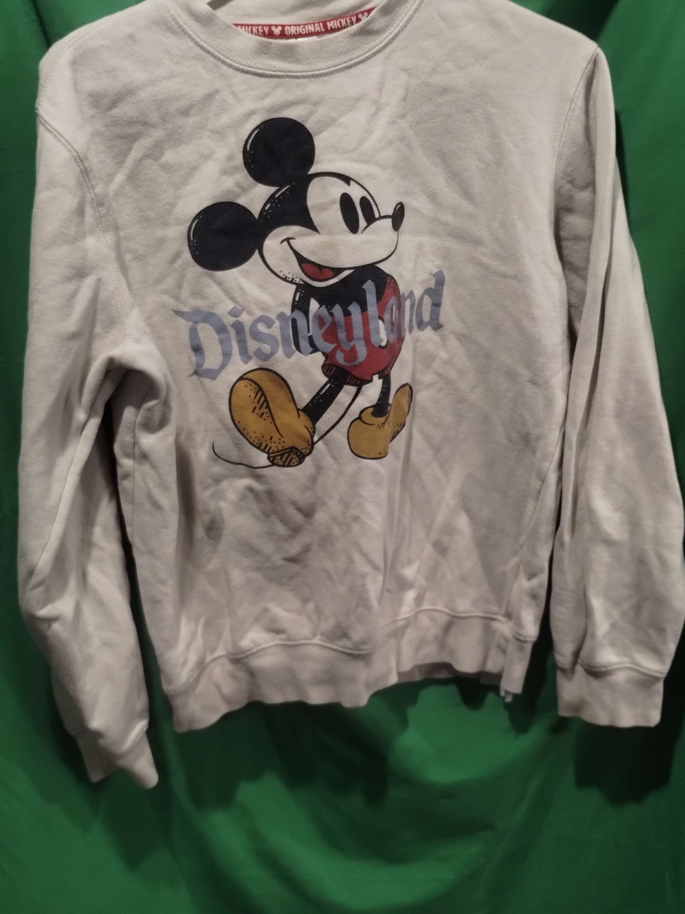 Disneyland Sweatshirt with Mickey Graphic - White, Black, Red, Yellow